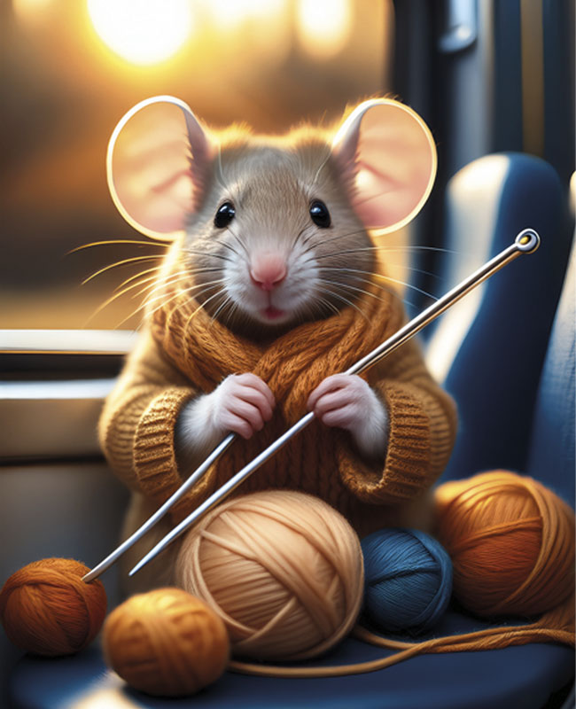 Tricot pendant les transports